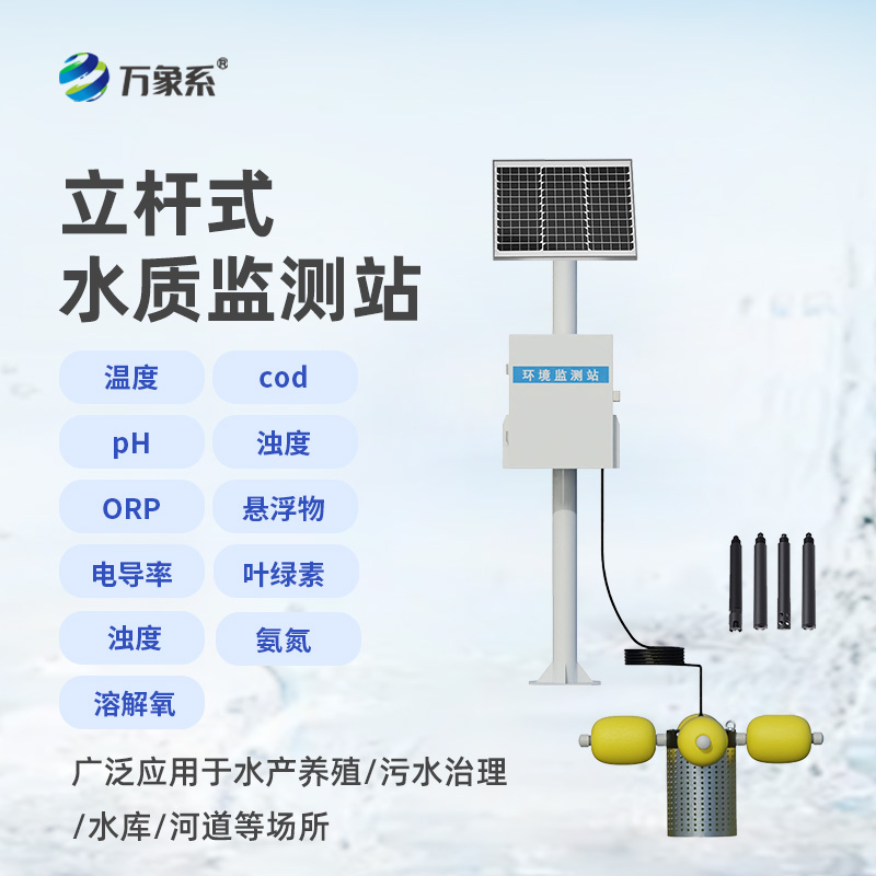 立桿岸邊水質(zhì)監(jiān)測(cè)站，水質(zhì)監(jiān)測(cè)新形式